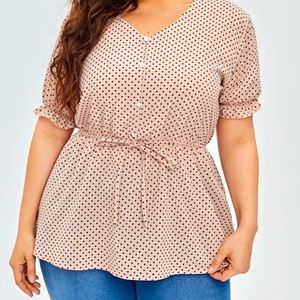 Polka dot baby doll top
